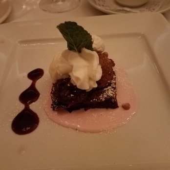 Matisse 167 - This was my dessert-a chocolate brownie of some sort with maraschino sauce underneath. It was heavenly!! - New American Near Me - Rutherford, New Jersey Matisse 167 - This was my dessert-a chocolate brownie of some sort with maraschino sauce underneath. It was heavenly!! - New American Near Me - Rutherford, New Jersey