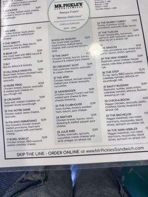 Menu photo 2 Mr Pickle's Sandwich Shop San Mateo, CA Menu photo 2 Mr Pickle's Sandwich Shop San Mateo, CA