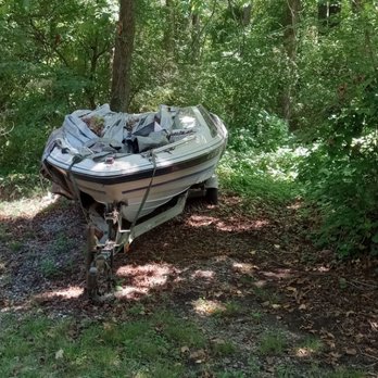 Motts Hauling - Old boat needing removal. - Junk Removal & Hauling Near Me - Rural Hall, North Carolina Motts Hauling - Old boat needing removal. - Junk Removal & Hauling Near Me - Rural Hall, North Carolina