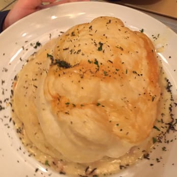 Bully Ranch Restaurant - Chicken Pot Pie - more soup-like. The top is a filo, very light; not heavy dough. - American Near Me - Vail, Colorado Bully Ranch Restaurant - Chicken Pot Pie - more soup-like. The top is a filo, very light; not heavy dough. - American Near Me - Vail, Colorado