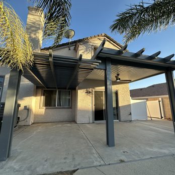 AlumaPros - Combo cover - lattice / solid non-insulated - Patio Coverings Near Me - Irwindale, California AlumaPros - Combo cover - lattice / solid non-insulated - Patio Coverings Near Me - Irwindale, California