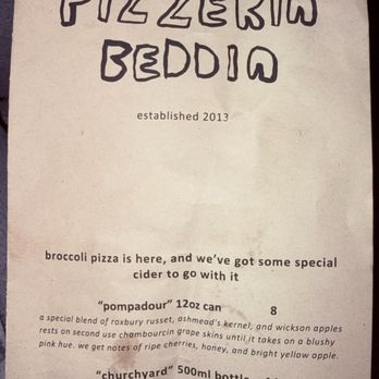 Pizzeria Beddia - Menu - Pizza Near Me - Philadelphia, Pennsylvania