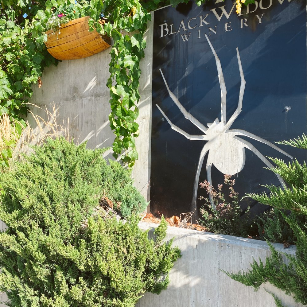 Black Widow Winery - a large spider on a sign - Wineries Near Me - Penticton, British Columbia