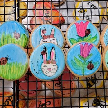 Cake it to the Limit - a rack of decorated cookies - Custom Cakes Near Me Cake it to the Limit - a rack of decorated cookies - Custom Cakes Near Me