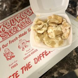 Hamburger Station - This is suppose to be mozzarella sticks. Never again