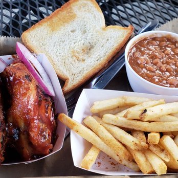 Mark's Feed Store - Chicken entree with baked beans and seasoned fries. - Barbeque Near Me - Louisville, Kentucky Mark's Feed Store - Chicken entree with baked beans and seasoned fries. - Barbeque Near Me - Louisville, Kentucky
