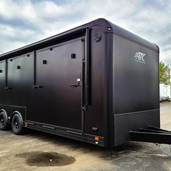 Advantage Trailer - All matte black stage trailer for Black Quail Apparel