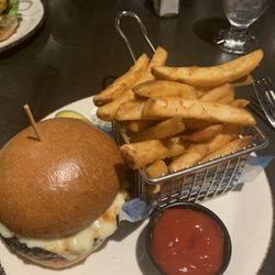 The Junction Bar & Grill - Jalapeño burger and fries