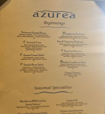 Menu photo 5 Azurea Atlantic Beach, FL