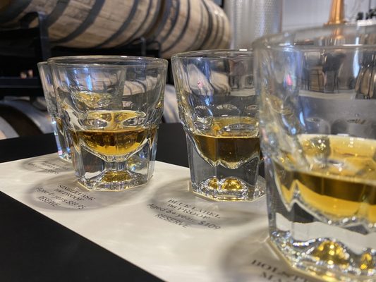 Photo of JP Trodden Distilling - Maltby, WA, US. Whiskey Flight