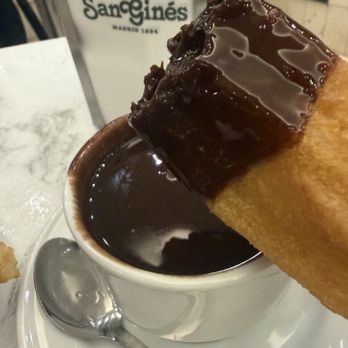 Chocolatería San Ginés - Photo 8: Porros dipped in Hot Chocolate - Chocolatiers & Shops Near Me - Madrid, M