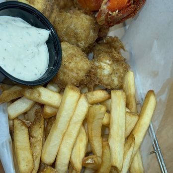 La'Caj Seafood - Didn't know the Cajun basket would include everything in one basket lol crab balls lobster tail fries and hush puppies - Seafood Near Me - Camp Springs, Maryland La'Caj Seafood - Didn't know the Cajun basket would include everything in one basket lol crab balls lobster tail fries and hush puppies - Seafood Near Me - Camp Springs, Maryland