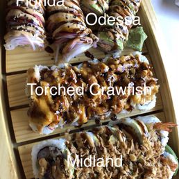 Loved the Florida and Odessa rolls. Wasn't a fan of the "torched" flavor on Torched Crawfish. Midland Roll was just ok for me. Loved the Florida and Odessa rolls. Wasn't a fan of the "torched" flavor on Torched Crawfish. Midland Roll was just ok for me.