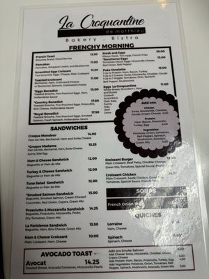 Menu photo 2 La Croquantine de matthieu Doral, FL
