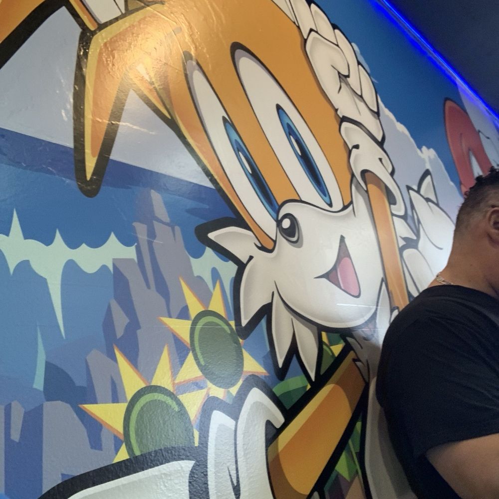 Sonic The Hedgehog Speed Cafe - Wall Art of Sonic Best Friend Tails the Fox. - Fast Food Near Me - Katy, Texas Sonic The Hedgehog Speed Cafe - Wall Art of Sonic Best Friend Tails the Fox. - Fast Food Near Me - Katy, Texas