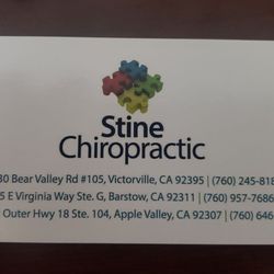 Stine Chiropractic - Business card