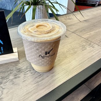 CoffeeTrend - Caramel Frappuccino with almond milk - Coffee & Tea Near Me - Houston, Texas