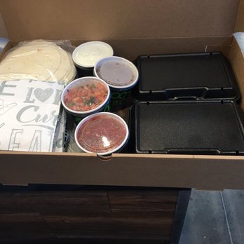 Bubbakoo's Burritos - Family taco kit. Black boxes had beef and chicken, sides and tortillas to the left. Neatly packed! - Tex-Mex Near Me - Saddlebrook, New Jersey Bubbakoo's Burritos - Family taco kit. Black boxes had beef and chicken, sides and tortillas to the left. Neatly packed! - Tex-Mex Near Me - Saddlebrook, New Jersey