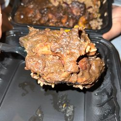 KSB African & Caribbean - Oxtail With Rice N Peas/White Rice, Plantain,Curry Cabbage