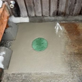 Dirt Cheap Sewer - A water shutoff inset in concrete...nice finish work - Plumbing Near Me - Everett, Washington Dirt Cheap Sewer - A water shutoff inset in concrete...nice finish work - Plumbing Near Me - Everett, Washington