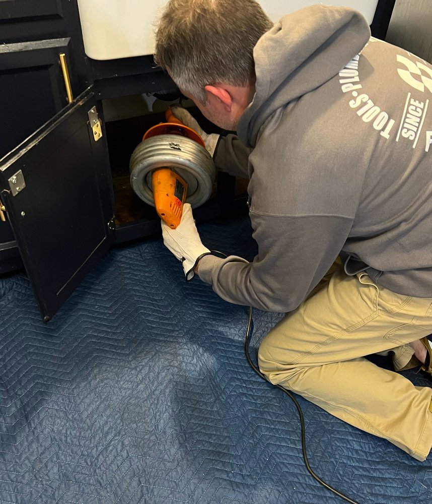 Slide of Garden Snake Drain Cleaning