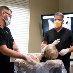 Jason Stoner, DDS - Jason Stoner Talking To Dental Implant Patient Prior to Procedure