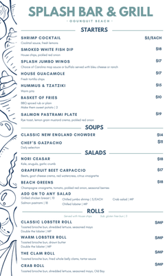 Menu photo 3 Splash Bar & Grill Ogunquit, ME Menu photo 3 Splash Bar & Grill Ogunquit, ME