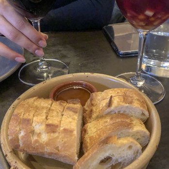 La Marcha Tapas Bar - Bread with not so flavorful olive oil. - Spanish Near Me - Berkeley, California La Marcha Tapas Bar - Bread with not so flavorful olive oil. - Spanish Near Me - Berkeley, California