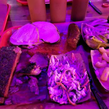 Terry Black's Barbecue - Turkey, pork ribs, jalepeno cheddar sausage, brisket, slaw, mac n cheese - Barbeque Near Me - Lockhart, Texas