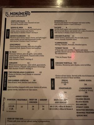 Menu photo 2 El Monumento Georgetown, TX