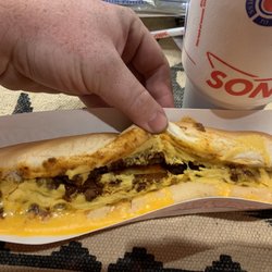 Sonic Drive-In - Chili cheese dog with mustard