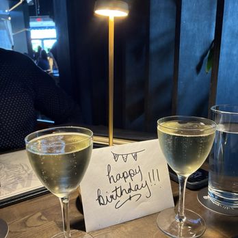 MAHT - Champagne with Birthday Card - Steakhouses Near Me - Oklahoma City, Oklahoma