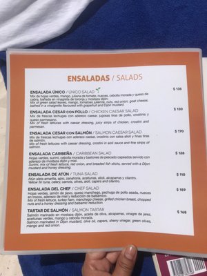 Menu photo 6 Unico Beach Puerto Morelos, ROO Menu photo 6 Unico Beach Puerto Morelos, ROO
