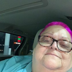 Speedway - Me sitting in the van while Tony pumps the gas.