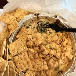 Greenbrier Pizza & Pub - Spinach Artichoke Bomb with Chicken  Love this place!