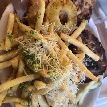 Sportsman's Hall - Chicken teriyaki sandwich with garlic fries - American Near Me - Pollock Pines, California Sportsman's Hall - Chicken teriyaki sandwich with garlic fries - American Near Me - Pollock Pines, California