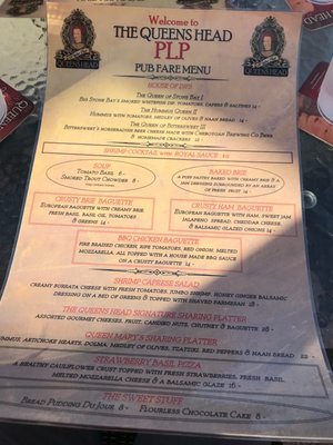 Menu photo 4 The Queens Head Wine Pub Cheboygan, MI