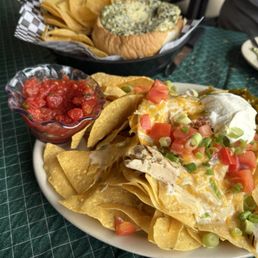 Nachos, Spinach Dip