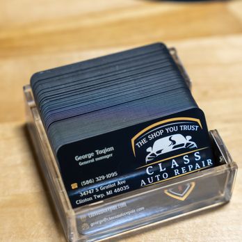 Class Auto Repair - Business card. - Auto Repair Near Me - Clinton Township, Michigan
