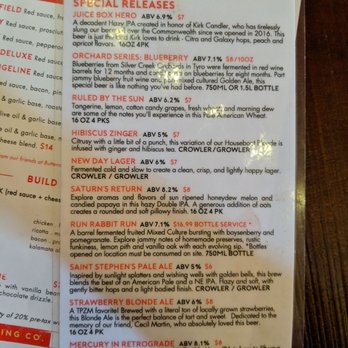 Trapezium Brewing - Special Release beer menu - Pizza Near Me - Petersburg, Virginia Trapezium Brewing - Special Release beer menu - Pizza Near Me - Petersburg, Virginia