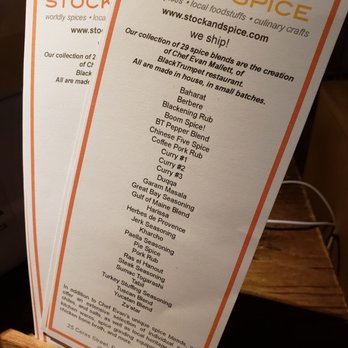 STOCK+SPICE - a menu for stock + spice - Herbs & Spices Near Me - Portsmouth, New Hampshire