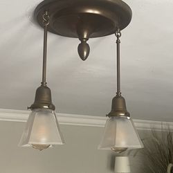 Brass Light Gallery - A refurbished bedroom fixture. We had three of these that were in rough shape.