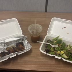 Health is Wealth Restaurant and Juice Bar - Plantains, tamarind/pineapple juice, Avocado Salad