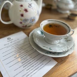 a cup of tea on a saucer a cup of tea on a saucer