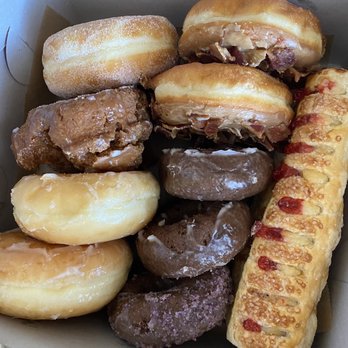 Colonial Donuts - Sugar, buttermilk cake, glazed, bacon, ube, strawberry cream cheese - Donuts Near Me - Oakland, California