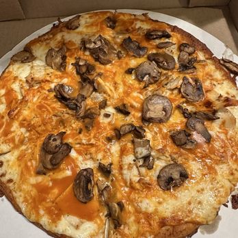 Brenz Pizza Co. - Buffalo chicken with mushrooms (GF) - Pizza Near Me - Chapel Hill, North Carolina Brenz Pizza Co. - Buffalo chicken with mushrooms (GF) - Pizza Near Me - Chapel Hill, North Carolina