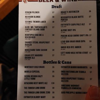 Playfield 76 - Drinks menu - Bars Near Me - Reno, Nevada