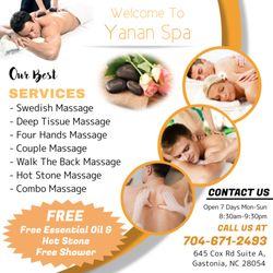 Yanan Spa - Walk-in & Appointment Welcome