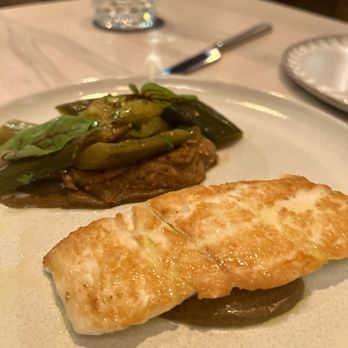 Greywind - east coast halibut with japanese eggplant - Wine Bars Near Me - New York, New York Greywind - east coast halibut with japanese eggplant - Wine Bars Near Me - New York, New York