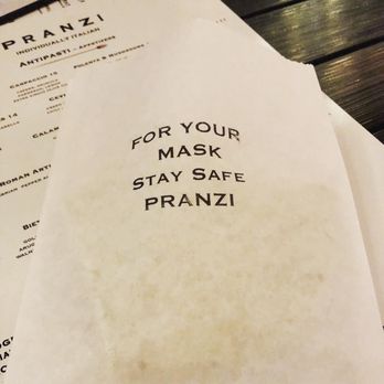Pranzi - Cute little baggy for your mask. - Italian Near Me - San Carlos, California Pranzi - Cute little baggy for your mask. - Italian Near Me - San Carlos, California